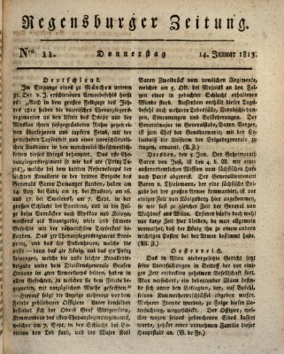 Regensburger Zeitung Donnerstag 14. Januar 1813