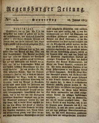 Regensburger Zeitung Donnerstag 28. Januar 1813