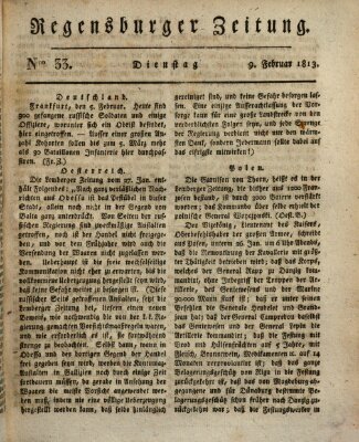 Regensburger Zeitung Dienstag 9. Februar 1813