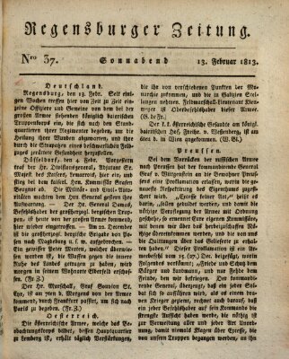 Regensburger Zeitung Samstag 13. Februar 1813