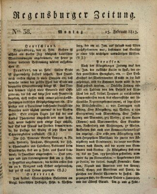 Regensburger Zeitung Montag 15. Februar 1813