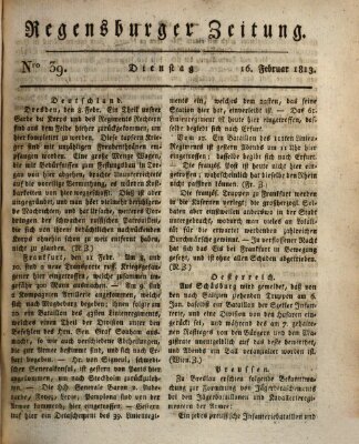 Regensburger Zeitung Dienstag 16. Februar 1813