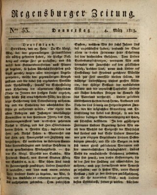 Regensburger Zeitung Donnerstag 4. März 1813