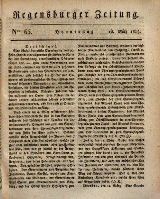 Regensburger Zeitung Donnerstag 18. März 1813