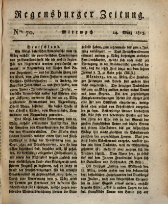 Regensburger Zeitung Mittwoch 24. März 1813