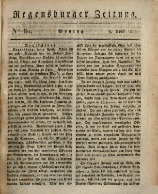 Regensburger Zeitung Montag 5. April 1813