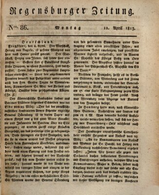 Regensburger Zeitung Montag 12. April 1813