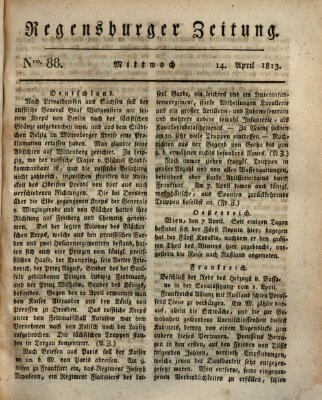 Regensburger Zeitung Mittwoch 14. April 1813