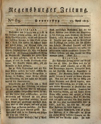 Regensburger Zeitung Donnerstag 15. April 1813