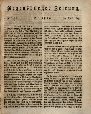 Regensburger Zeitung Dienstag 20. April 1813