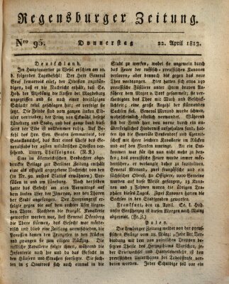 Regensburger Zeitung Donnerstag 22. April 1813