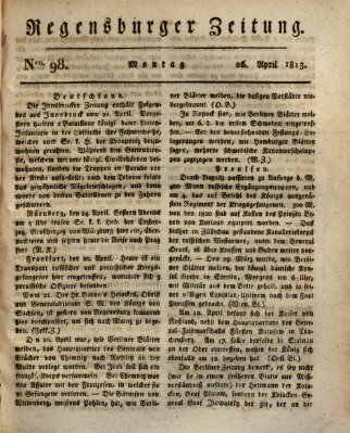 Regensburger Zeitung Montag 26. April 1813