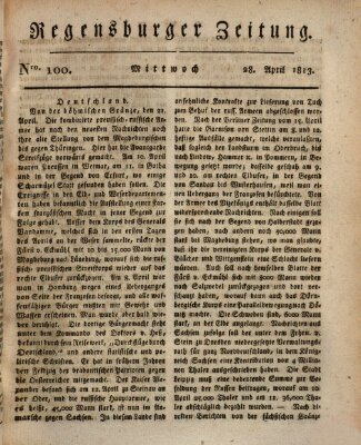 Regensburger Zeitung Mittwoch 28. April 1813