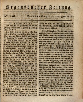 Regensburger Zeitung Donnerstag 24. Juni 1813