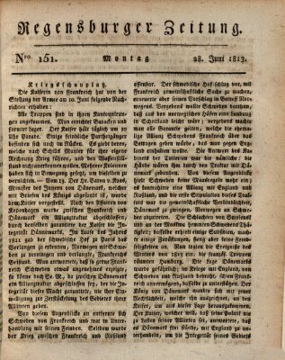 Regensburger Zeitung Montag 28. Juni 1813