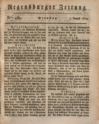 Regensburger Zeitung Dienstag 3. August 1813