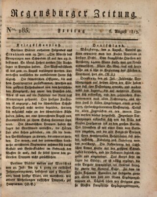 Regensburger Zeitung Freitag 6. August 1813