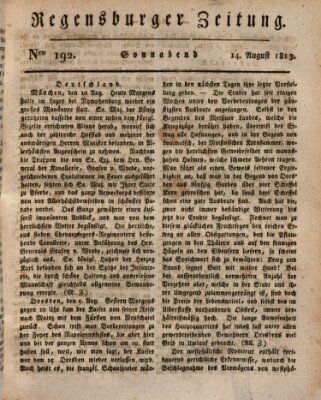 Regensburger Zeitung Samstag 14. August 1813