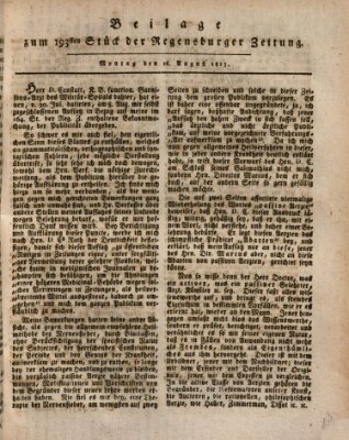 Regensburger Zeitung Montag 16. August 1813