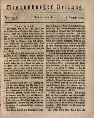 Regensburger Zeitung Mittwoch 18. August 1813