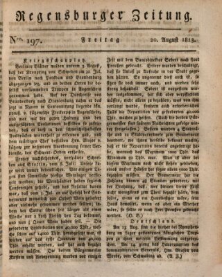 Regensburger Zeitung Freitag 20. August 1813