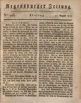 Regensburger Zeitung Freitag 27. August 1813