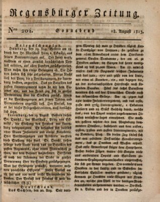 Regensburger Zeitung Samstag 28. August 1813