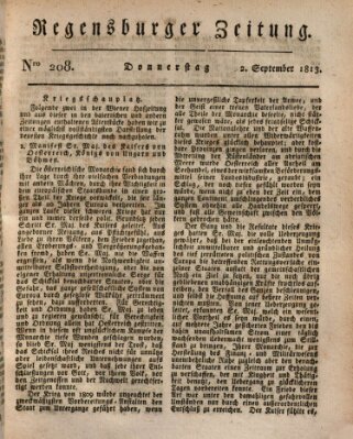 Regensburger Zeitung Donnerstag 2. September 1813