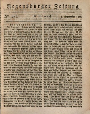 Regensburger Zeitung Mittwoch 8. September 1813