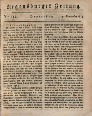 Regensburger Zeitung Donnerstag 9. September 1813