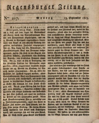 Regensburger Zeitung Montag 13. September 1813