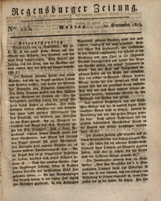 Regensburger Zeitung Montag 20. September 1813