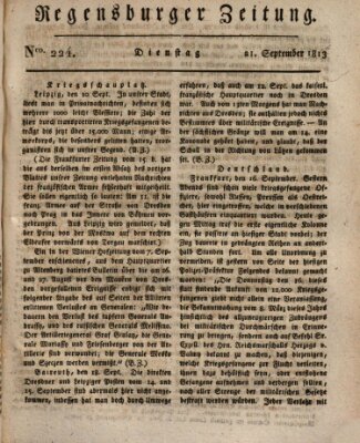 Regensburger Zeitung Dienstag 21. September 1813