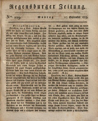 Regensburger Zeitung Montag 27. September 1813