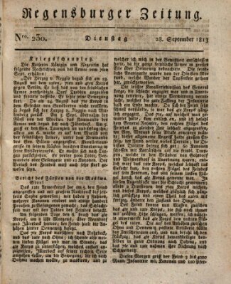 Regensburger Zeitung Dienstag 28. September 1813