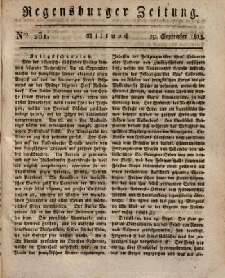 Regensburger Zeitung Mittwoch 29. September 1813