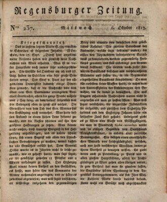 Regensburger Zeitung Mittwoch 6. Oktober 1813