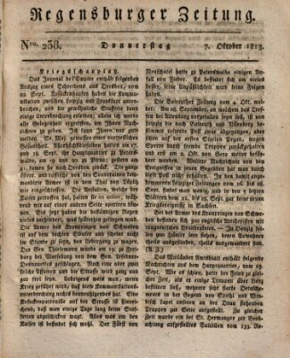 Regensburger Zeitung Donnerstag 7. Oktober 1813