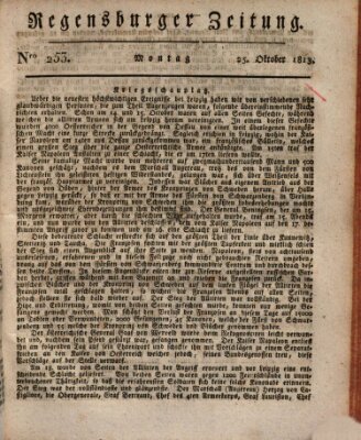 Regensburger Zeitung Montag 25. Oktober 1813