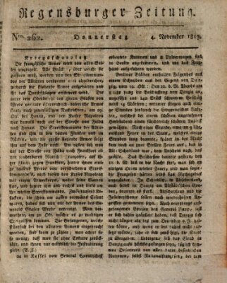 Regensburger Zeitung Donnerstag 4. November 1813