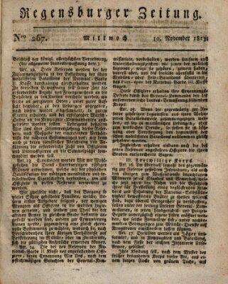 Regensburger Zeitung Mittwoch 10. November 1813