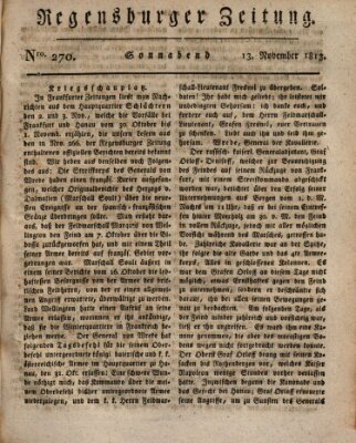 Regensburger Zeitung Samstag 13. November 1813