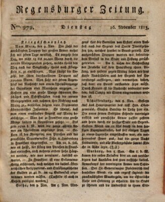 Regensburger Zeitung Dienstag 16. November 1813