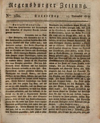 Regensburger Zeitung Donnerstag 25. November 1813