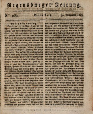 Regensburger Zeitung Dienstag 30. November 1813