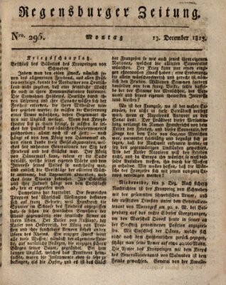 Regensburger Zeitung Montag 13. Dezember 1813