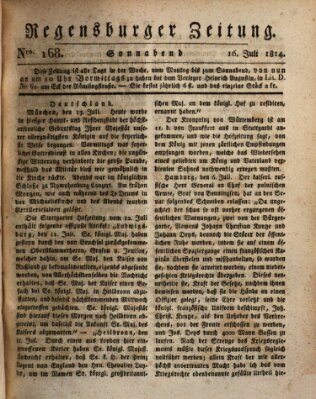 Regensburger Zeitung Samstag 16. Juli 1814