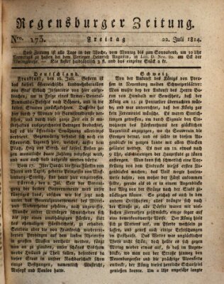 Regensburger Zeitung Freitag 22. Juli 1814