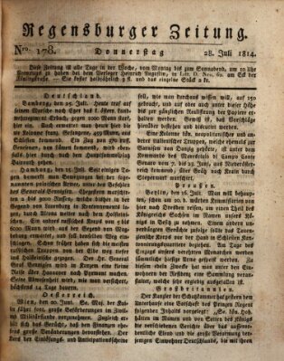 Regensburger Zeitung Donnerstag 28. Juli 1814