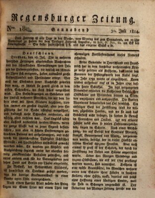 Regensburger Zeitung Samstag 30. Juli 1814